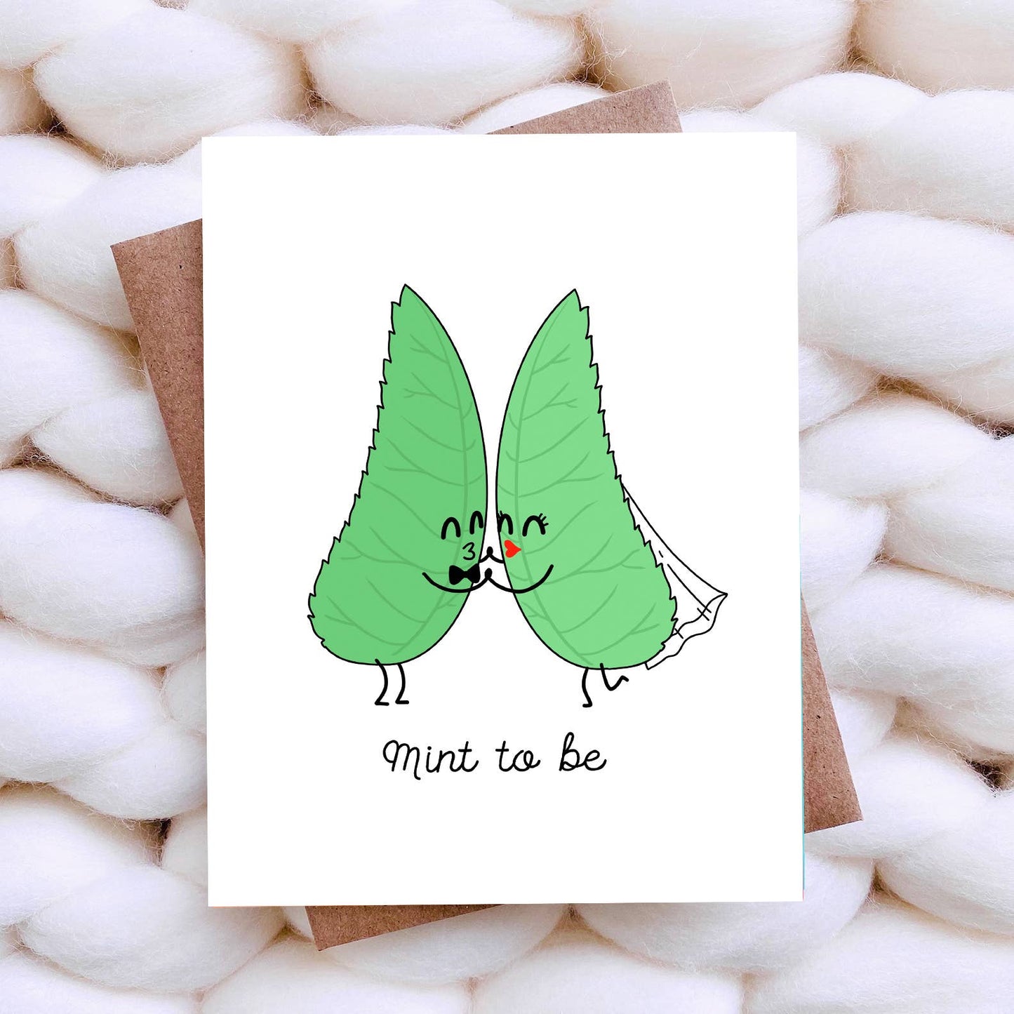 Top Hat and Monocle - Mint to Be Wedding Card