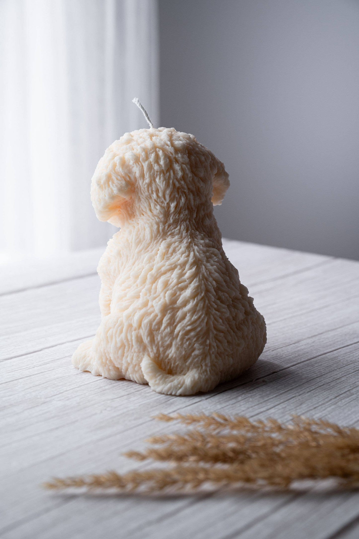 Dog Candle, Aesthetic Room Decor, Doggy Candle, Custom Scent - Vanilla