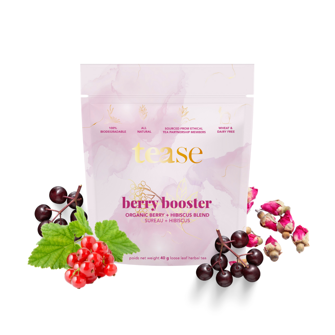 Tease | Wellness Tea Blends + Accessories - Limited Edition Berry Booster Loose Leaf Blend | Immunity