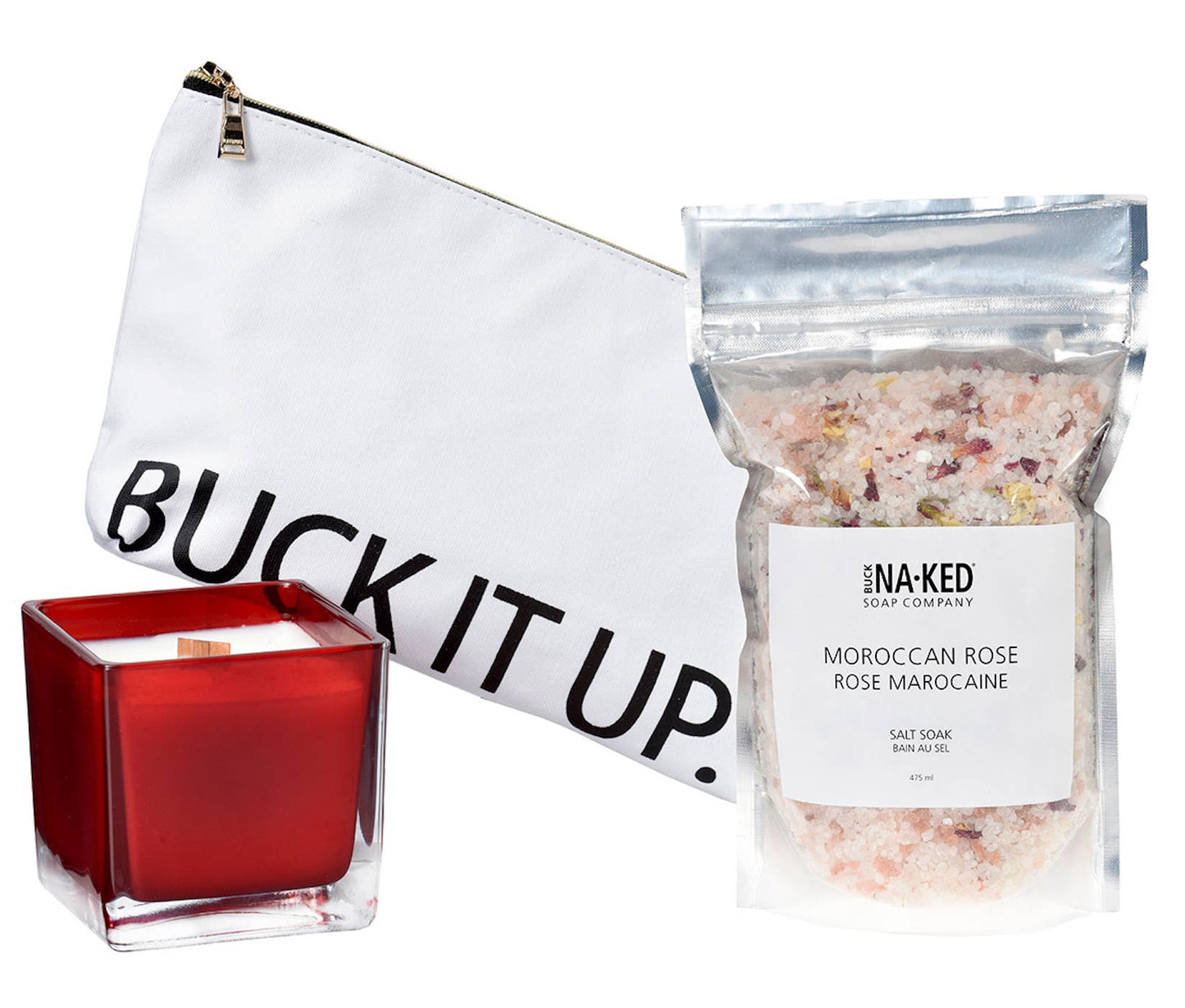 Moroccan Rose Bath Salt and Candle Set