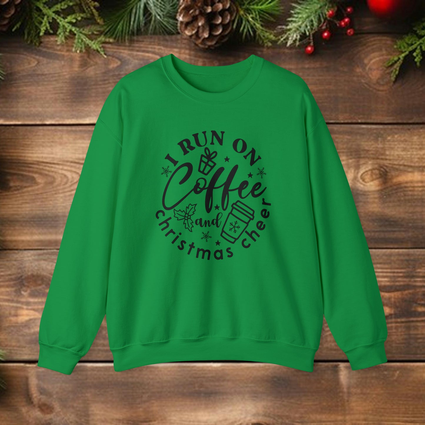 Coffee & Christmas Cheer Heavy Blend™ Crewneck Sweatshirt