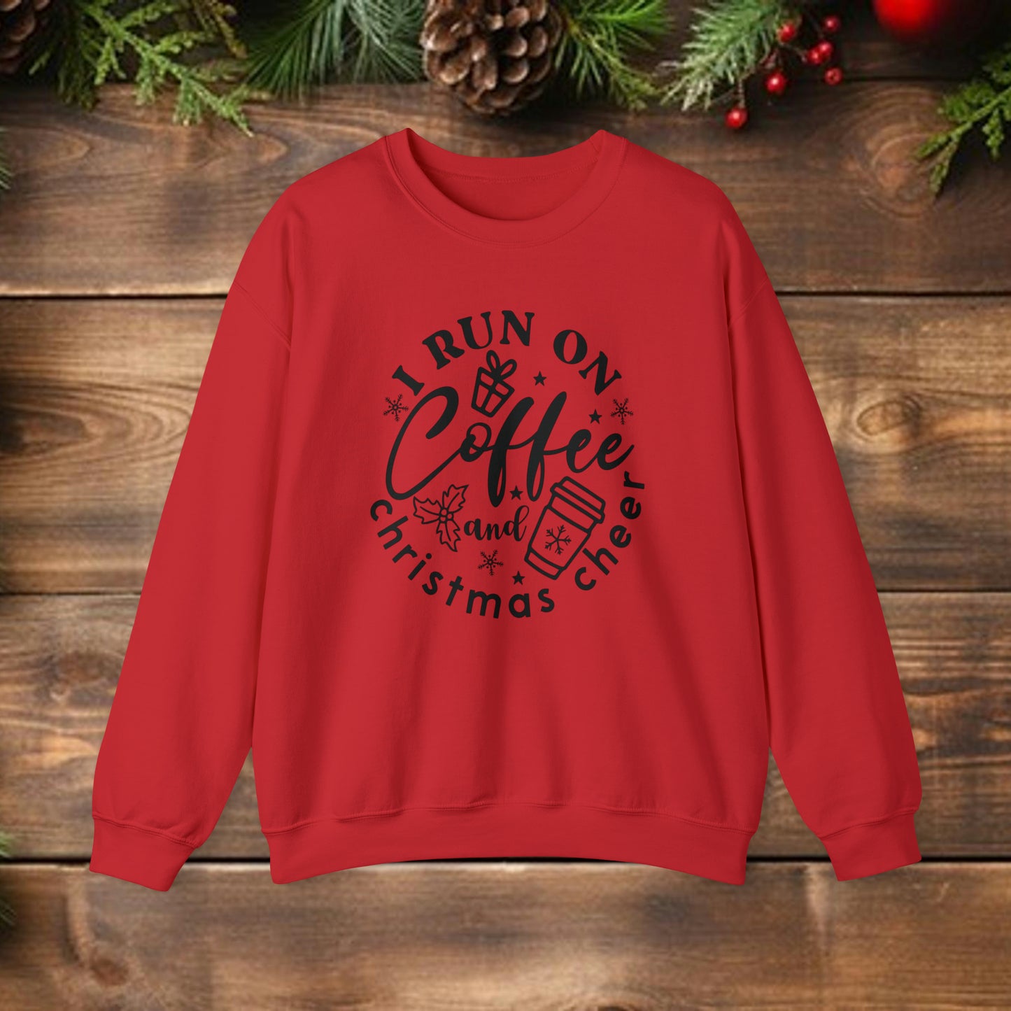 Coffee & Christmas Cheer Heavy Blend™ Crewneck Sweatshirt