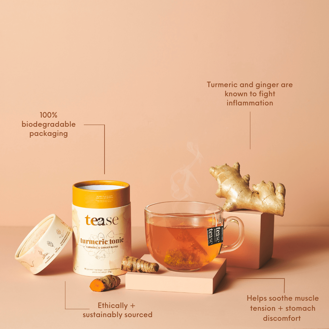 Tease | Wellness Tea Blends + Accessories - Turmeric Tonic Ginger Adaptogen + Superfood Tea Blend