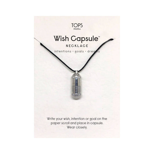 TOPS Malibu - Wish Capsule Necklace - Silver - Black